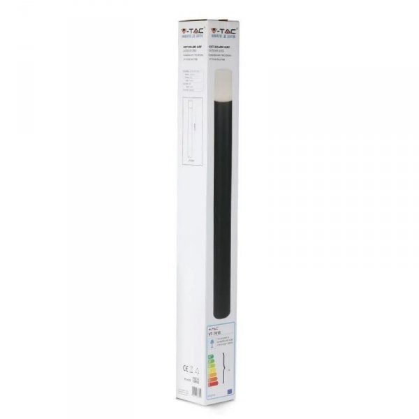 Słupek Ogrodowy V-TAC GU10 Okrągły Aluminium Czarny 80x80x800mm IP54 VT-7618 3 Lata Gwarancji