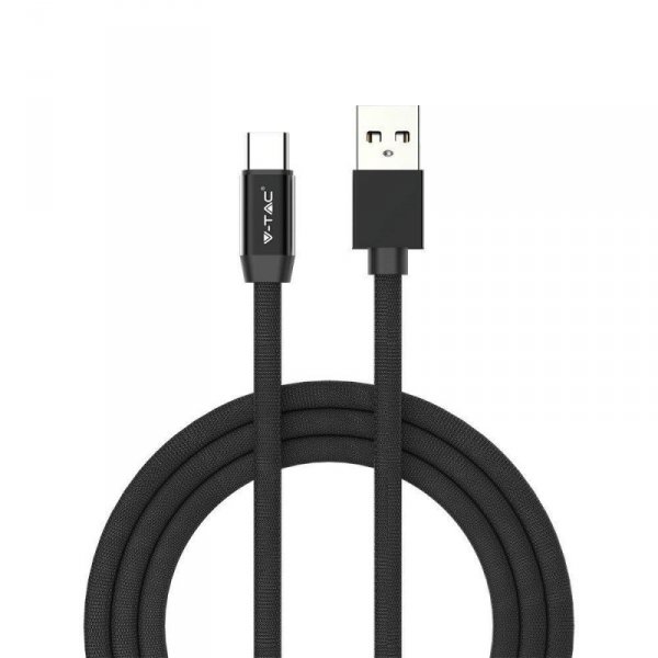 Przewód USB V-TAC Typ C 1M Czarny Seria Ruby VT-5342
