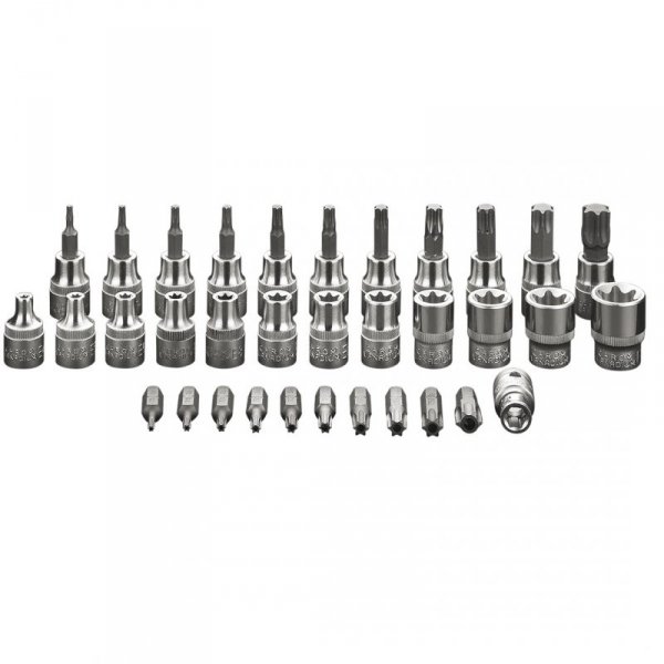 Bity Torx 3/8&quot;, zestaw 34 szt.