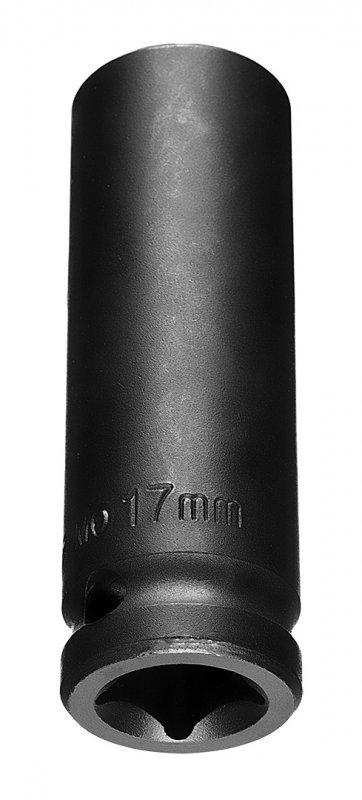 Nasadka udarowa 1/2&quot; długa, 17 x 78mm , Cr-Mo