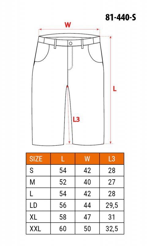 Krótkie spodenki BASIC, rozmiar S/48