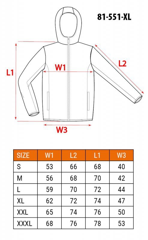 Kurtka robocza softshell z kapturem odpinanym, rozmiar XL