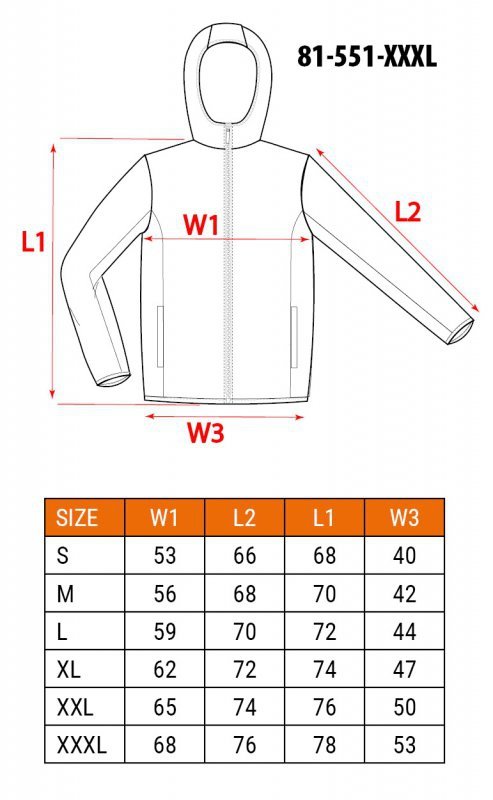Kurtka robocza softshell z kapturem odpinanym, rozmiar XXXL