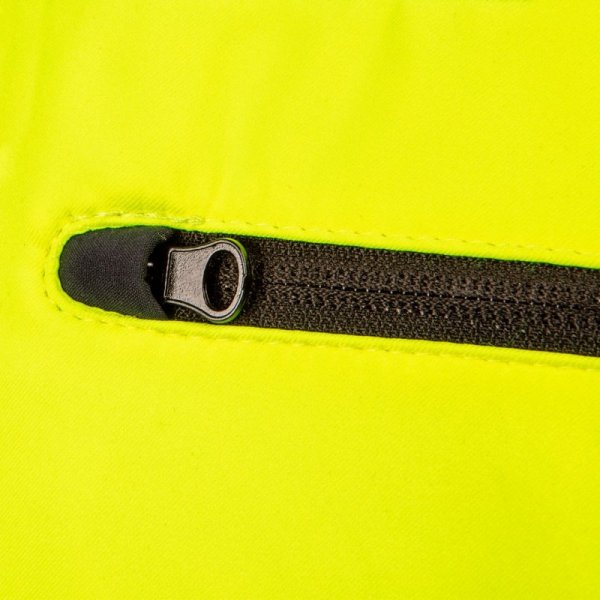 Kurtka robocza ostrzegawcza softshell z kapturem, żółta, rozmiar XXL