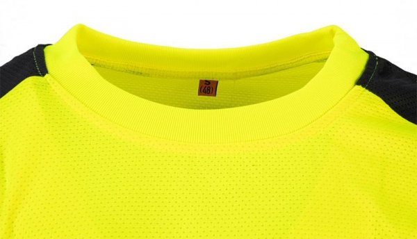 T-shirt ostrzegawczy, ciemny dół, żółty, rozmiar L