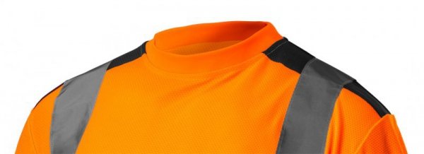 T-shirt ostrzegawczy, ciemny dół, pomarańczowy, rozmiar M
