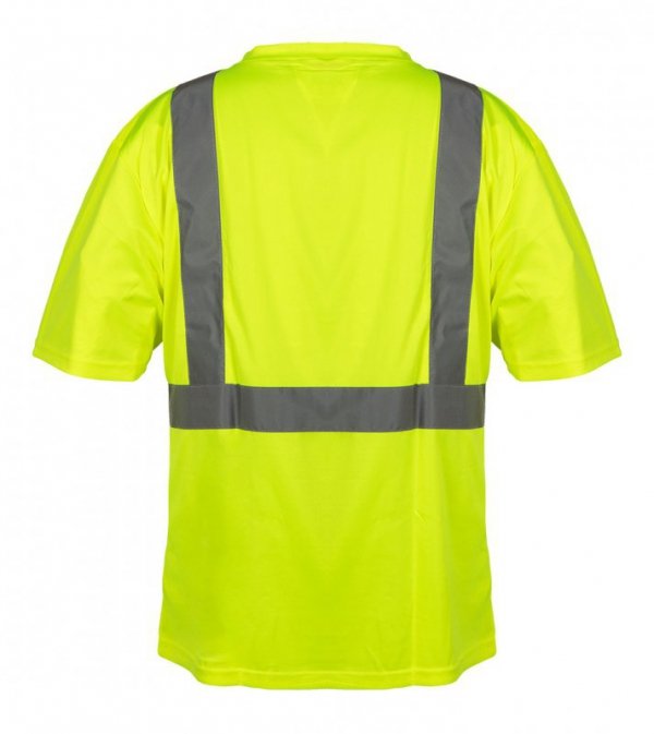 T-shirt ostrzegawczy, żółty, rozmiar L