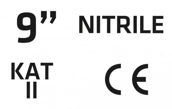 Rękawice ogrodowe pokryte nitrylem, wzór kwiatki, rozmiar 9&quot;