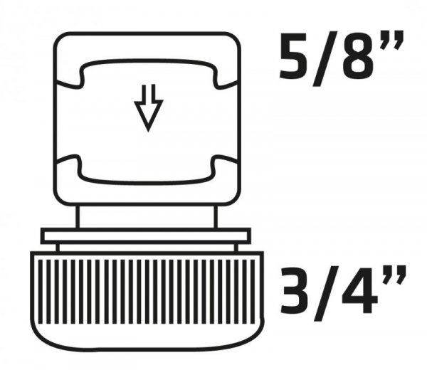 Złączka przelotowa 3/4&quot;, dwumateriałowa