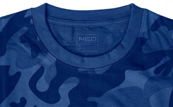 T-shirt roboczy Camo Navy, rozmiar M