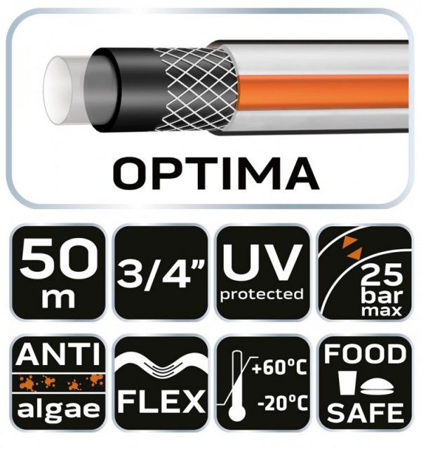 Wąż ogrodowy 3/4&quot; x 50 m,  4-warstwowy NEO OPTIMA
