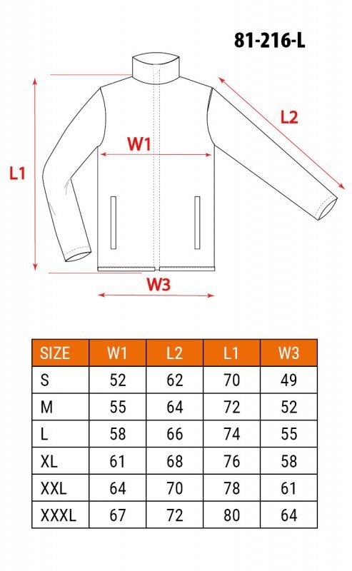 Bluza robocza PREMIUM, 62% bawełna, 35% poliester, 3% elastan, rozmiar L