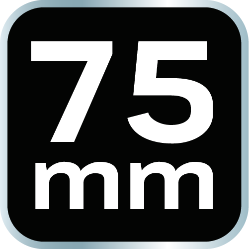 Szpachla malarska 75 mm, stal nierdzewna, dwukomponentowy uchwyt