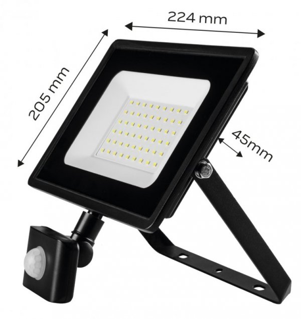 Reflektor z czujnikiem ruchu SMD 50W 4000 lm 230V