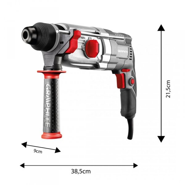 Młotowiertarka SDS+ 800W, walizka