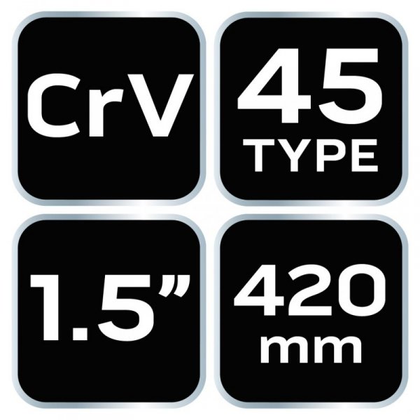Klucz do rur typ &quot;45&quot;, 1.5&quot;, 420 mm