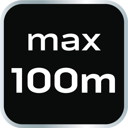 Dalmierz laserowy, zasięg 100 m, IP54