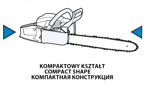 Pilarka łańcuchowa spalinowa 2kW (2.7KM), prowadnica 16&quot;