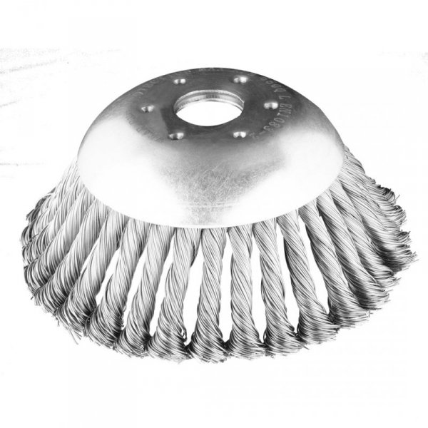 Szczotka druciana do kosy spalinowej 150 x 25,4 mm, twarda, druty splątane