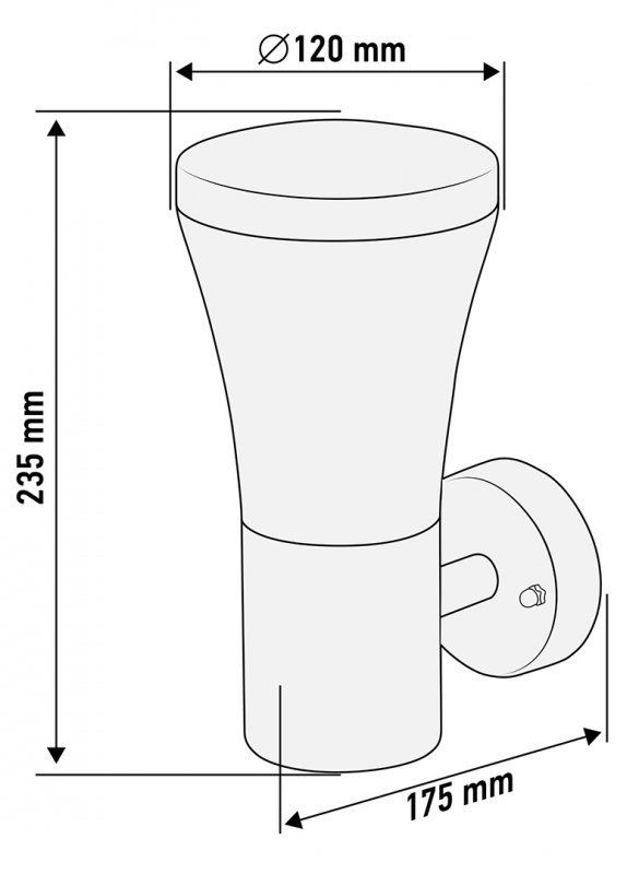Lampa fasadowa 23,5 cm