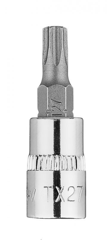 Końcówka TORX TX27 na nasadce 1/4&quot;, krótka, 37 mm