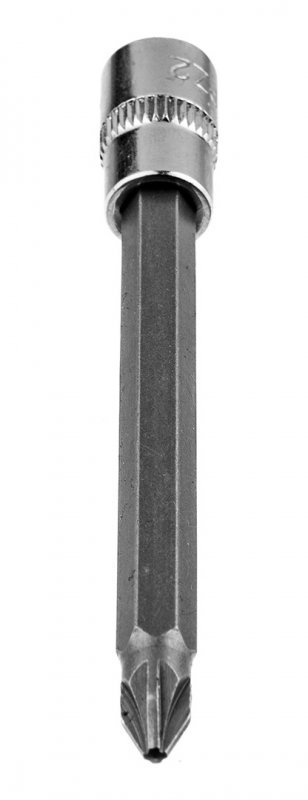 Końcówka wkrętakowa PZ2 na nasadce 1/4&quot;, długa, 87 mm