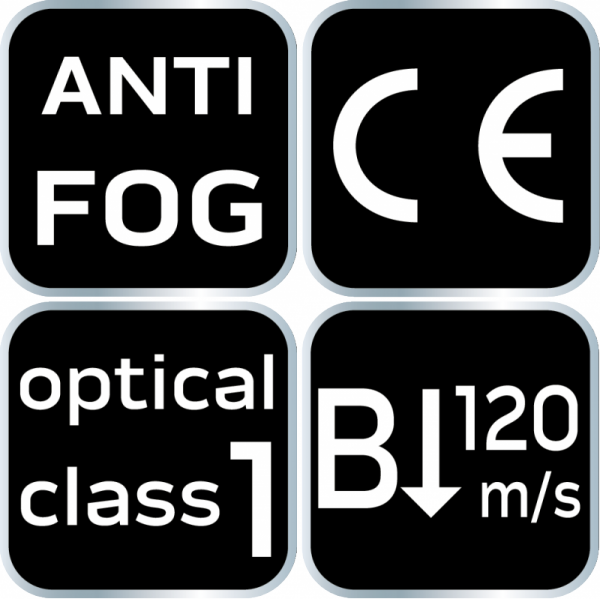 Gogle ochronne, anty-fog, klasa odporności B