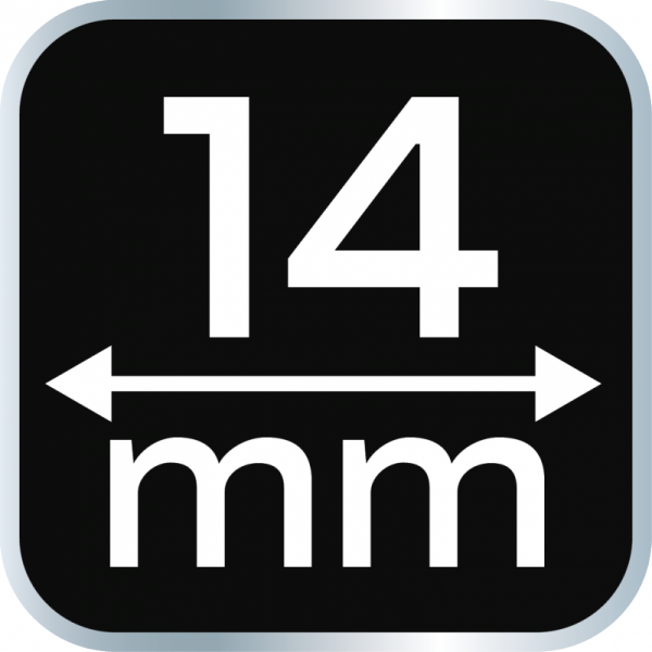 Dłuto 14 mm, CRV, uchwyt dwukomponentowy