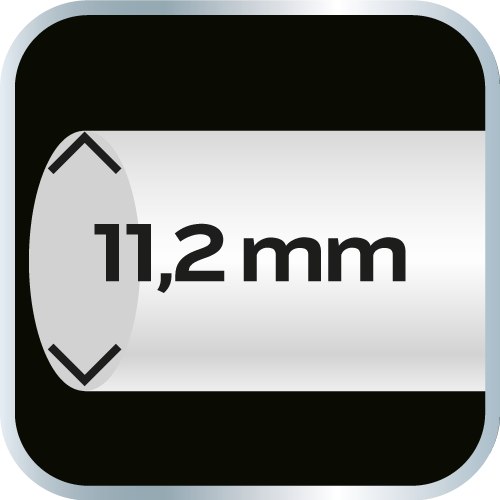 Wkłady klejowe 11 mm, czarne, 12 szt.