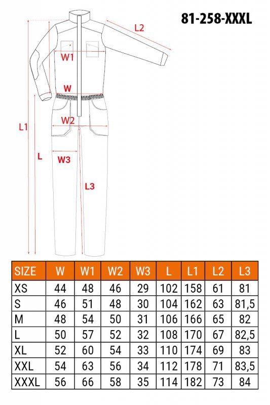 Kombinezon roboczy HD Slim, rozmiar XXXL