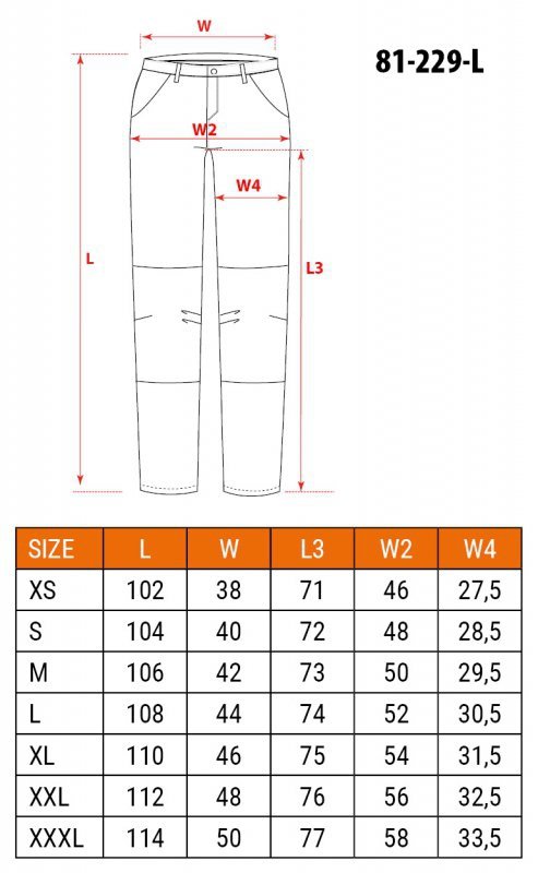 Spodnie robocze 5-kieszeniowe DENIM, rozmiar L