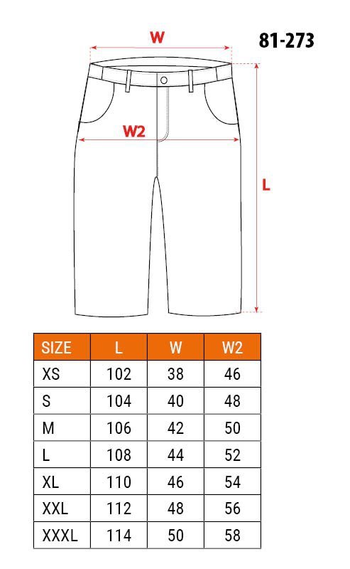 Krótkie spodenki robocze DENIM, czarne, rozmiar S