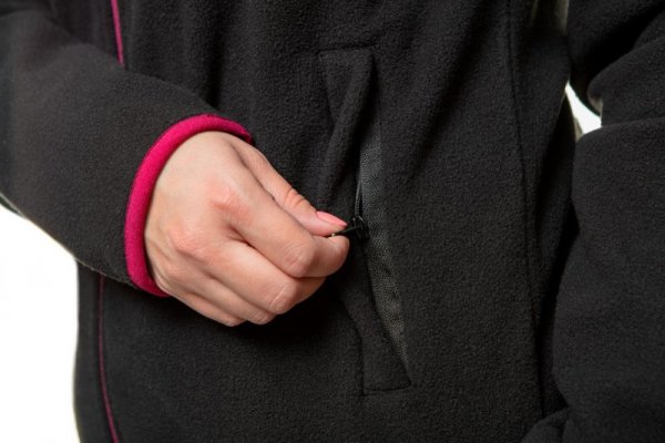 Bluza polarowa damska, czarna, rozmiar XXL