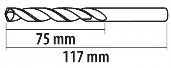 Wiertła do metalu Baildon BASIC DIN 338 RN NWKa 8,5 mm, HSS (S), 117-75 mm, wielokrotność 5