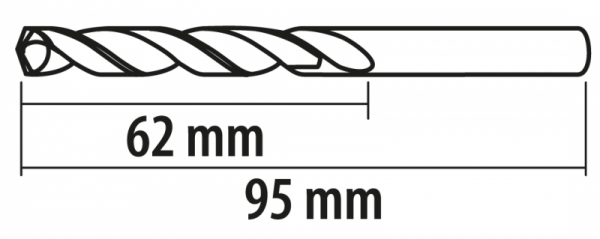 Wiertła do metalu Baildon BASIC DIN 340 RN NWKb 2,5 mm, HSS (S), 95-62 mm, wielokrotność 10