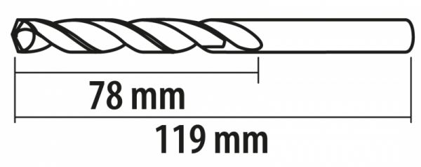 Wiertła do metalu Baildon BASIC DIN 340 RN NWKb 4 mm, HSS (S), 119-78 mm, wielokrotność 10