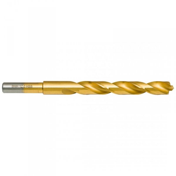 Wiertło do metalu Baildon DIN 338 RN 12 mm, HSS TiN (S), 151-101 mm (chwyt 3-płaszczyznowy)