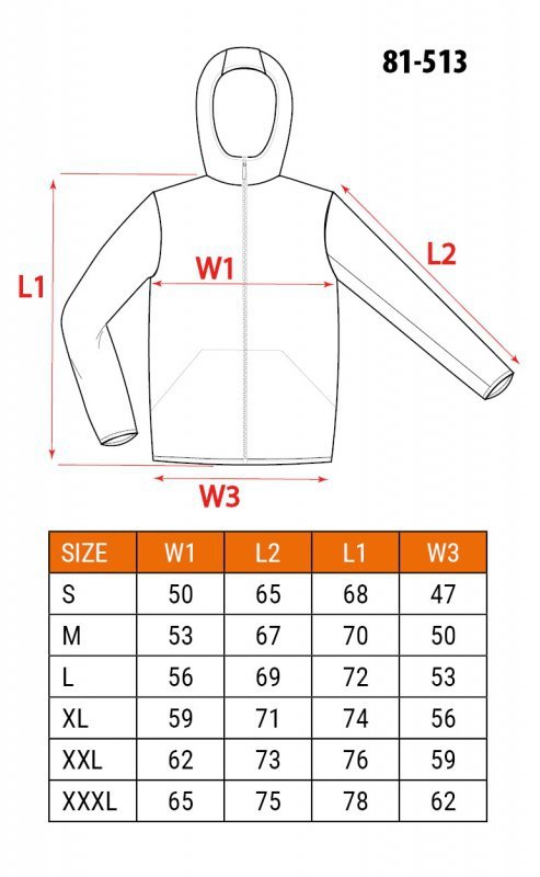 Bluza rozpinana z kapturem COMFORT, granatowa, rozmiar XL