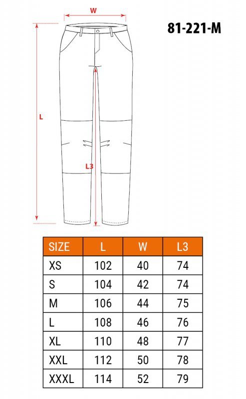 Spodnie robocze CAMO, rozmiar M