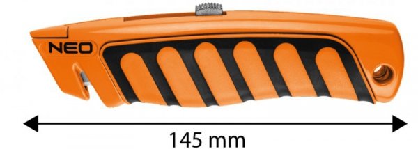 Nóż z ostrzem trapezowym, metalowy korpus stal