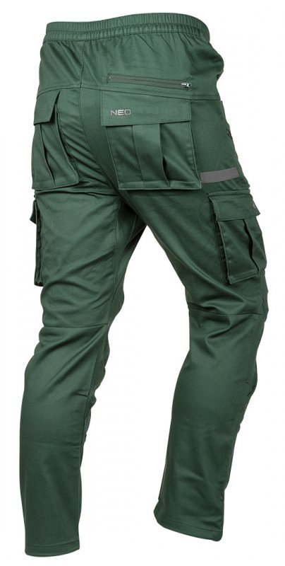 Spodnie robocze OUTDOOR, typu jogger, zielone, rozmiar S