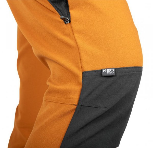 Spodnie robocze OUTDOOR, 4 way stretch, musztardowo-szare, rozmiar S