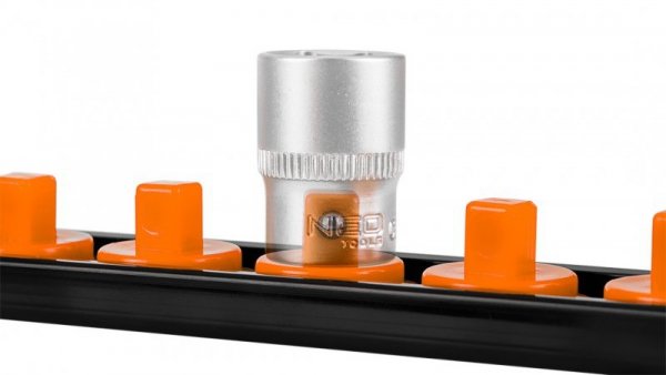 Uchwyty na nasadki 1/4&quot;, 3/8&quot;, 1/2&quot; - zestaw 6 szt.