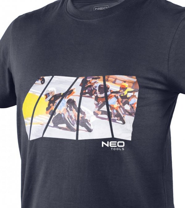 T-shirt z nadrukiem, motor, rozmiar XL