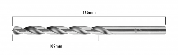 Wiertło do metalu HSS, DIN 340, przedłużane, 8 mm