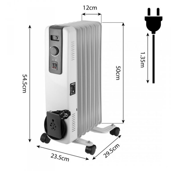 Grzejnik olejowy 1500W 7 żeber