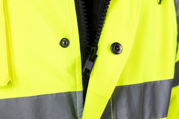 Kurtka robocza ostrzegawcza, lekko ocieplana, bomberka, żółta, rozmiar XXL