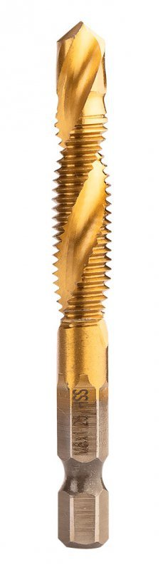 Zestaw wierteł gwintujących HSS TiN, M3 - M10, Hex, 6 szt.