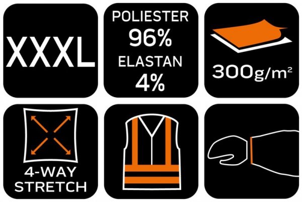 Kurtka Mix&Match, 4-way stretch, zielona, rozmiar XXXL