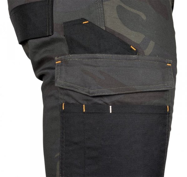 Spodnie robocze Mix&Match, Canvas, wzmocnienia z Cordury, zielone moro, rozmiar XS